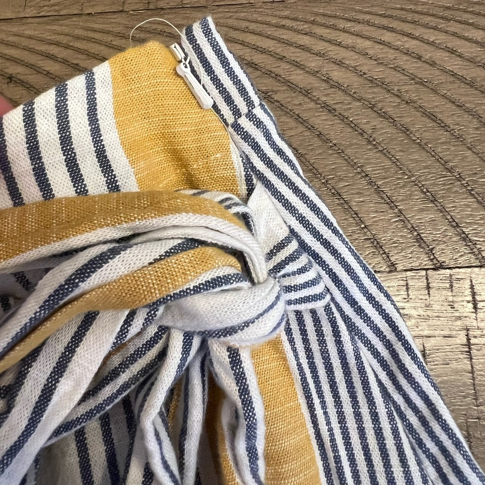 Anthropologie Yellow and White Striped Midi Skirt - Picture 5 of 7